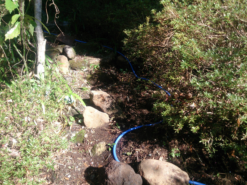 石階段復旧作業。（神奈川県箱根町）